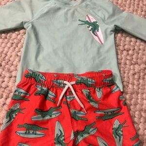 Kids Surfing Dinosaur Swim Set